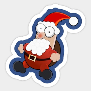 Merry Christmas Cute Santa Sticker